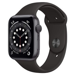 Apple Watch Series 6 44mm,Cellular Space Grey Aluminum Case Sports Brand With, Black Strap