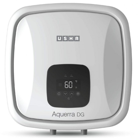 Usha Aquerra DG 25 litre Digital Temperature Setting with Remote Storage Water Heater, White