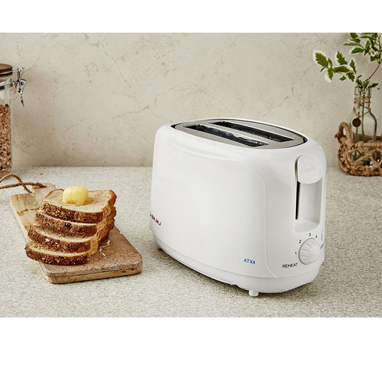 Bajaj ATX 4 750 W Pop Up Toaster, White