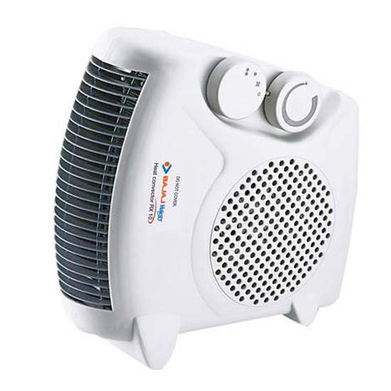 Bajaj Majesty RX10 Heat Convector Fan 2000W Room Heater, White