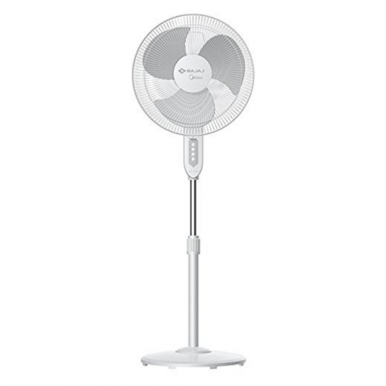 Bajaj Midea BP2200 400 mm 3 Blade Pedestal Fan With Remote, White