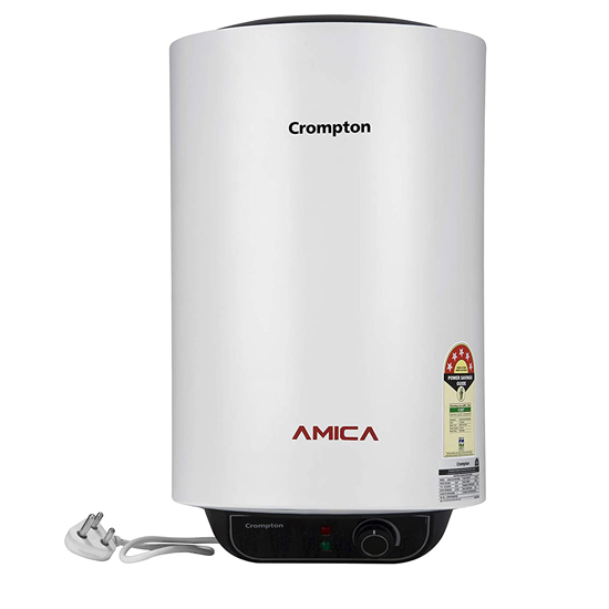 Crompton Amica 25 Litre Storage Water Geyser ASWH-2025 Black, White