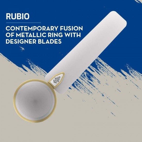 Crompton Rubio 1200mm 3 Blade Decorative Ceiling Fan, Glow White