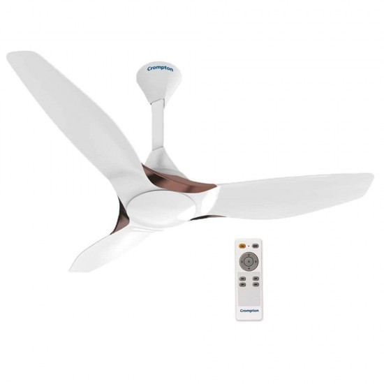 Crompton Silent Pro Enso 1225 mm(48 inch) 3 Blade Ceiling Fan With Remote, Silk White