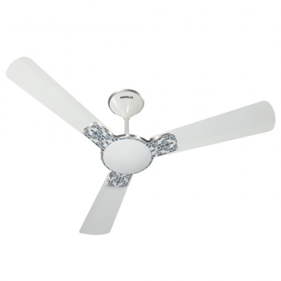 Havells Enticer Art Edition 1200 mm 3 Blade Ceiling Fan, White Blue