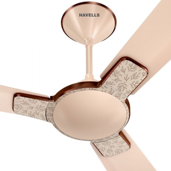 Havells Enticer Art NS Fauna 1200mm 3 Blade Ceiling Fan, Champagne Cola