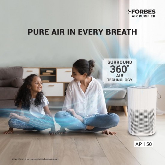 Eureka Forbes AP 150 3-Stage True Hepa H13 Filter & Surround 360° Air Technology Portable Room Air Purifier, White