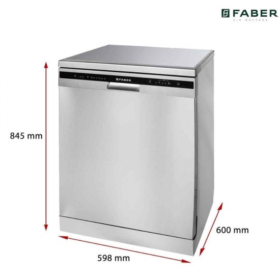 Faber FFSD 6PR 12S Neo 12 Place Freestanding Settings Dishwasher, Inox Steel