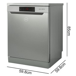 Godrej Eon 12 place setting Anti-Germ Crysta Light powered by UV Technology Dishwasher DWF EON VES 12B UI STSL, Satin Silver