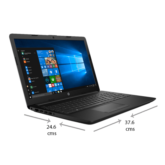 HP 15-DA3001TU Core i3 10th Gen Intel Laptop (4GB/1TB HDD/Intel UHD Graphics/Windows 10/MSO/FHD), 39.6 cm (15.6 inch) 1.91 kg,Jet Black