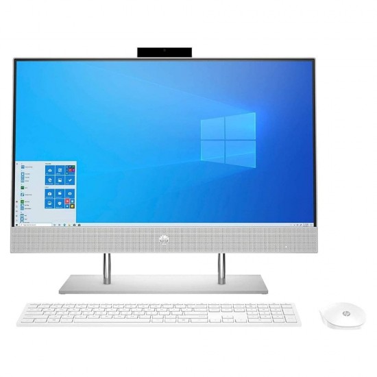 HP AlO 11th Gen Intel Core i5 (8GB/256GB SSD & 1TB HDD/IR Camera/Windows 10/MS Office 2019/Wireless Keyboard & Mouse/23.8 inch Screen) FHD Touchscreen 24DP1802IN, Natural Silver