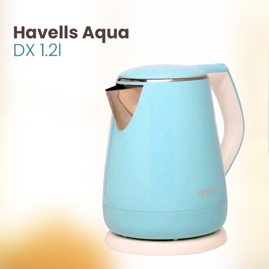 Havells AQUA DX 1.2L Electric Kettle, Blue