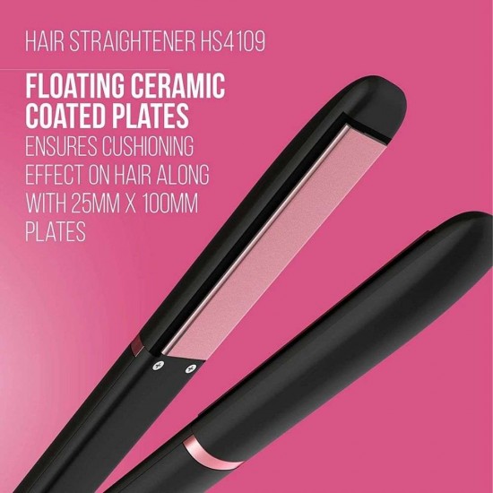 Havells HS4109 Ceramic Plates Fast Heat Up Hair Straightener, Black