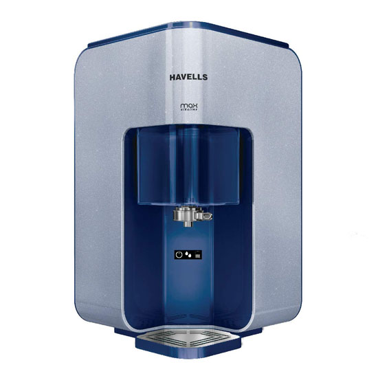Havells Max Alkaline 7-Litre RO+UV Water Purifier, Blue White
