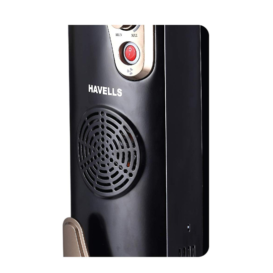 Havells OFR 11 Wave Fin 2900 Watt with PTC Fan Heater, Black