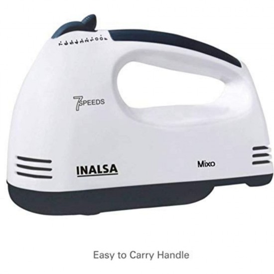Inalsa Mixo 250-W (7 Speed) Hand Mixer, Black White 