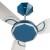 Bajaj Junet AVAB 1200 mm 3 Blade Full Aluminum Body Ceiling Fan with Anti-Bacterial Coating, Astronaut Blue and Champagne Fizz