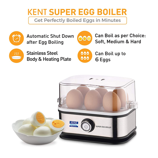 Kent 16069 400W Super Egg Boiler, Silver