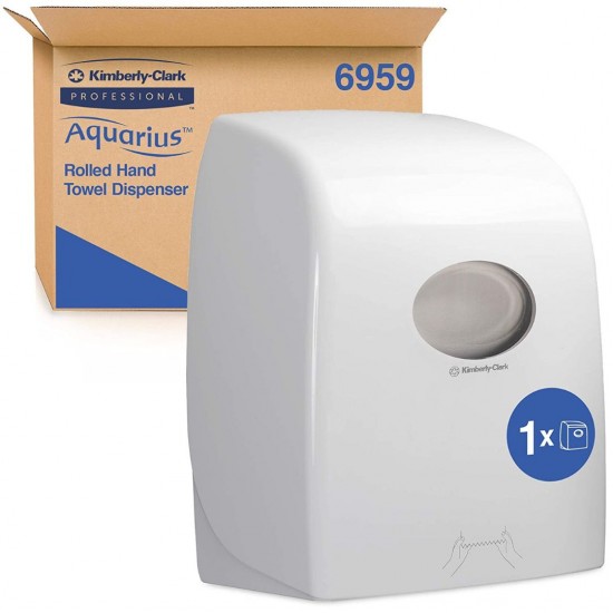 Kimberly-Clark 69590 Aquarius Hand Roll Towel Dispenser, White Kimberly-Clark 69590 Aquarius Hand Roll Towel Dispenser, White