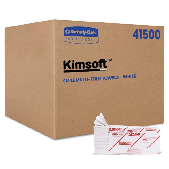 Kimsoft Economical Multi Fold Hand Towel 41500, 30 Packs x 200 Sheets, White Kimsoft Economical Multi Fold Hand Towel 41500, 30 Packs x 200 Sheets, White