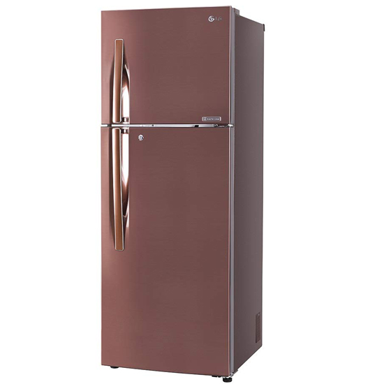 LG 335 L Frost Free 3 Star Inverter Double Door Refrigerator GL-T372JASN, Amber Steel