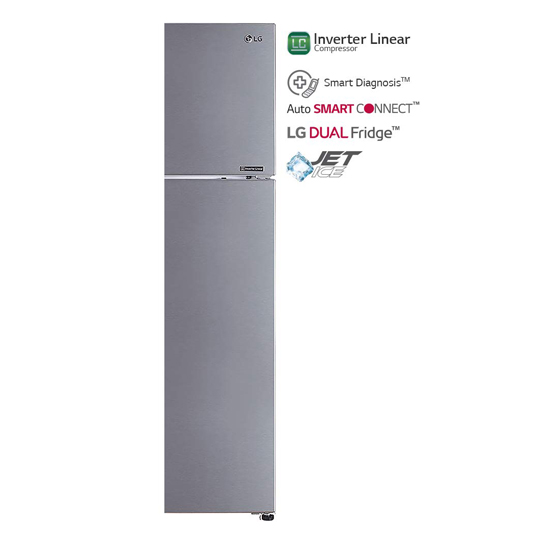 LG 335 L Frost Free Double Door 2 Star Inverter Refrigerator GL-T372LPZU, Shiny Steel