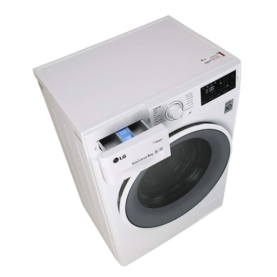 LG 6 kg Inverter Fully-Automatic Front Loading Washing Machine Inbuilt Heater FHT1006ZNW-White