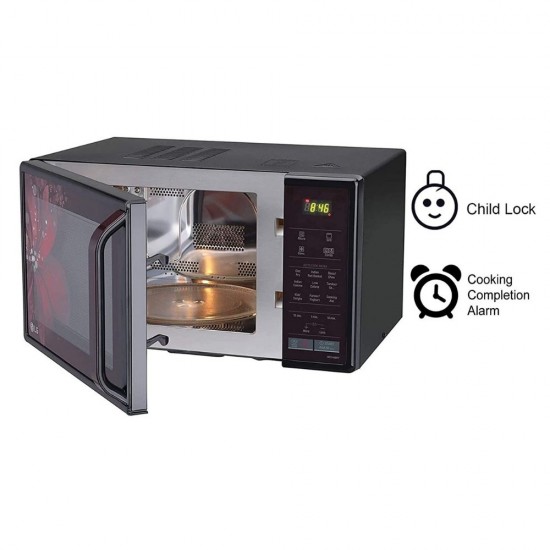 LG 21 L Convection Microwave Oven Diet Fry MC2146BRT, Black