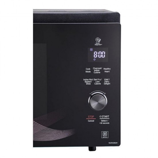 LG 32 L Convection Microwave Oven With Twister Smog Handle MJEN326UH, Black Line Pattern