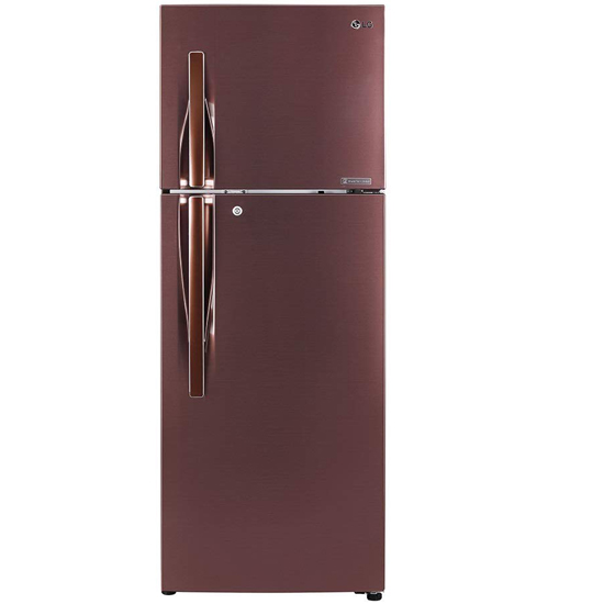LG 335 L Frost Free 3 Star Inverter Double Door Refrigerator GL-T372JASN, Amber Steel