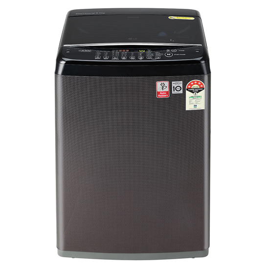 LG 6.5 kg Fully Automatic Top Load  T65SJBK1Z, Black Brown 