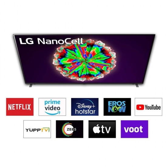 LG 165.1 cm (65 inch) 4K Ultra HD LED Smart NanoCell Display TV 65NANO80TNA  (2020 Model), Ceramic Black