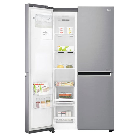 LG 668 L Inverter Frost Free Side-by-Side Refrigerator , GC-L247CLAV Shiny Steel 
