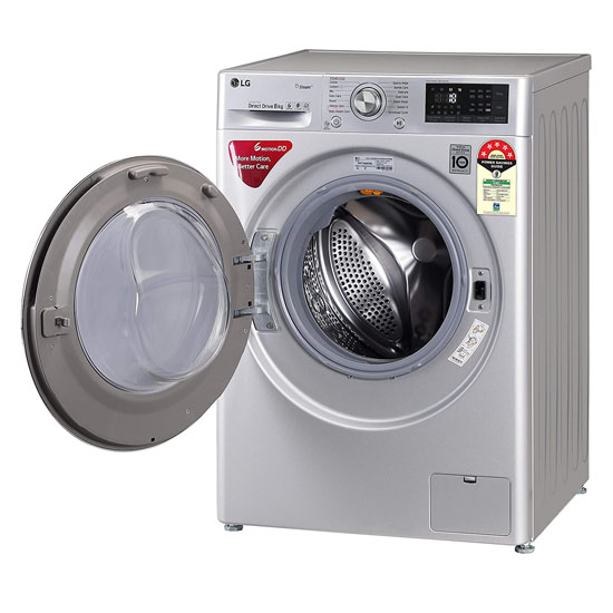 LG 8 kg 5 Star  Fully-Automatic Washing Machine FHT1408ZWL, Luxury Silver