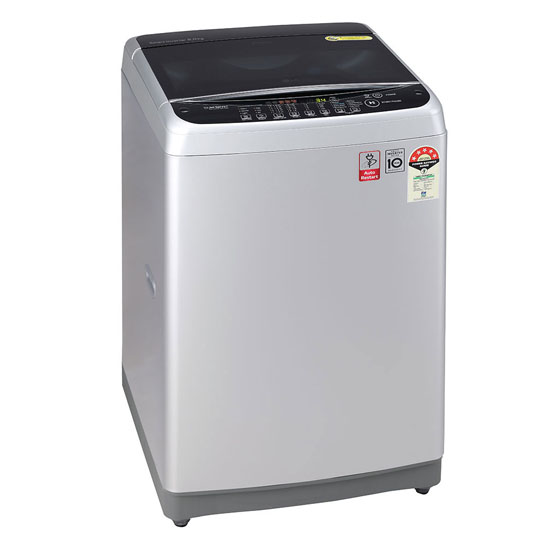 LG 8 kg 5 Star Smart Inverter Jet Spray Fully Automatic Top Load Washing Machine T80SJFS1Z, Free Silver