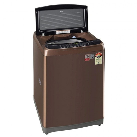LG 8 kg 5 Star Inverter Fully-Automatic Top Loading Washing Machine T80SJFS1Z, Brown