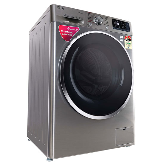 LG 9 kg 5 Star Inverter Fully-Automatic Wi-Fi Front Load Washing Machine with Inbuilt Heater FHT1409ZWS, VCM Chrome