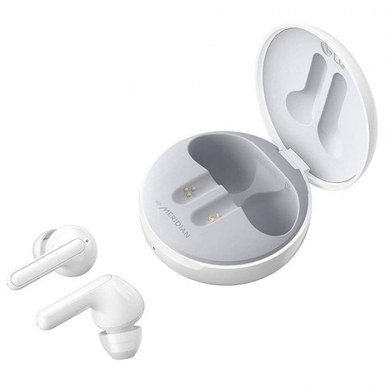 LG TONE Free HBS-FN6 UVNano 99.9% True Wireless Bluetooth Earbuds With British Meridian Sound Bluetooth Headset True Wireless, White