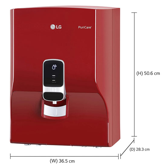 LG WW140NPR 8L Mineral Booster RO Water Purifier, Red