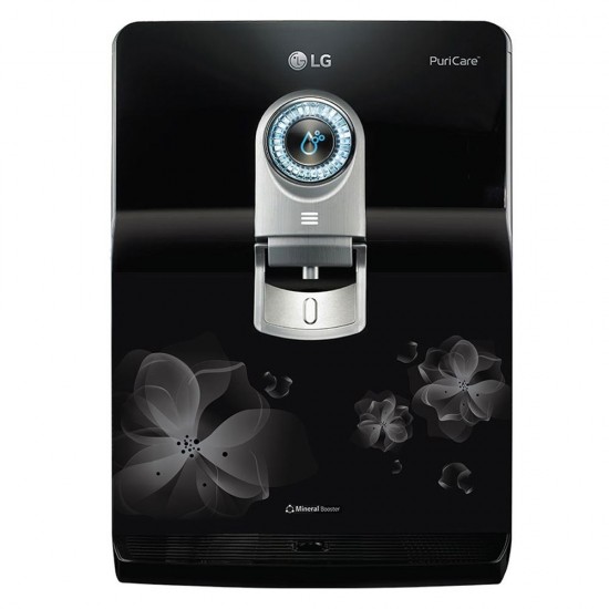 LG WW182EP 8 L RO+UV+UF Water Purifier Dual Protection Stainless Steel Tank, Floral Pattern Black
