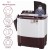LG 8 Kg 5 Star Semi Automatic Washing Machines P8035SRAZ, Maroon White