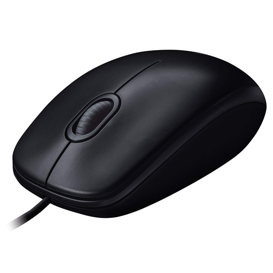 Logitech M90 Wired USB Optical Tracking Mouse, Black
