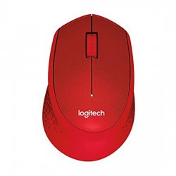 Logitech M331 Silent Plus Wireless Mouse with USB PC/Mac/Laptop, Red