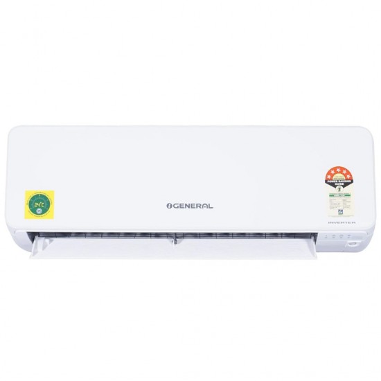 O-General 1 Ton 5 Star Inverter Split Air Conditioner ASGG12CGAA Copper Condenser, White
