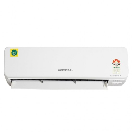 O General ASGG18KJTA-B 1.5 Ton 5 Star Hot & Cold Inverter Split AC Copper Condenser, PM 2.5 Filter, White