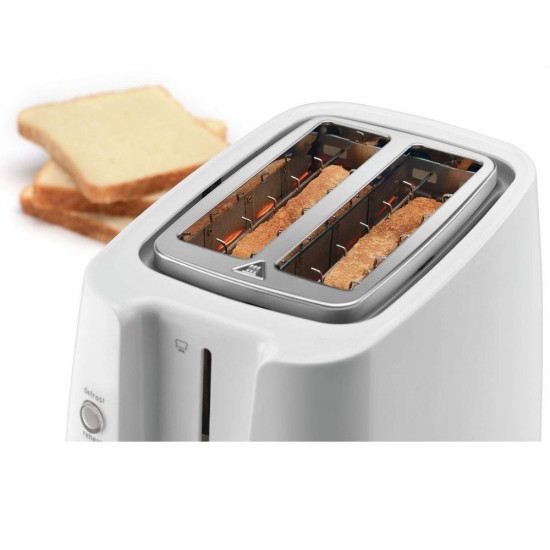 Usha PT 3730 2 Slice 750W Pop Up Toaster, White Grey