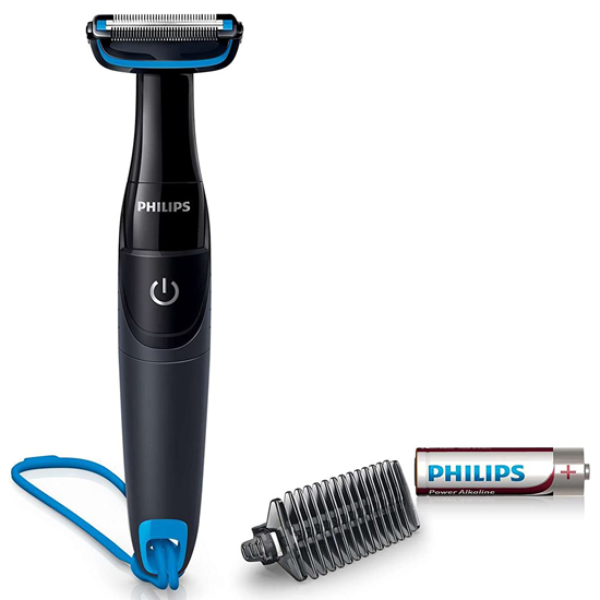 Philips BG1024 Body Groomer 30 min Runtime Trimmer for Men, Black Blue Philips BG1024 Body Groomer 30 min Runtime Trimmer for Men, Black Blue