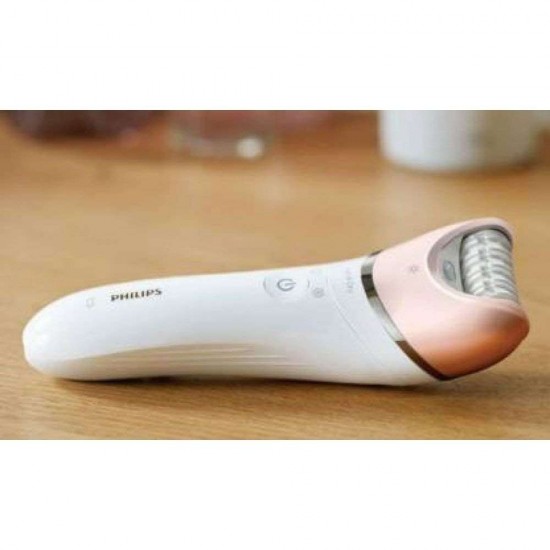 Philips BRE624/00 Satinelle Advanced Wet And Dry Cordless Epilator, Gold White