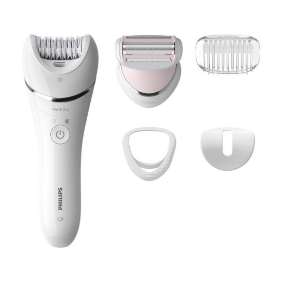 Philips BRE710-00 Series 8000 Cordless Charger Epilator Face and Body Hair Removal, White