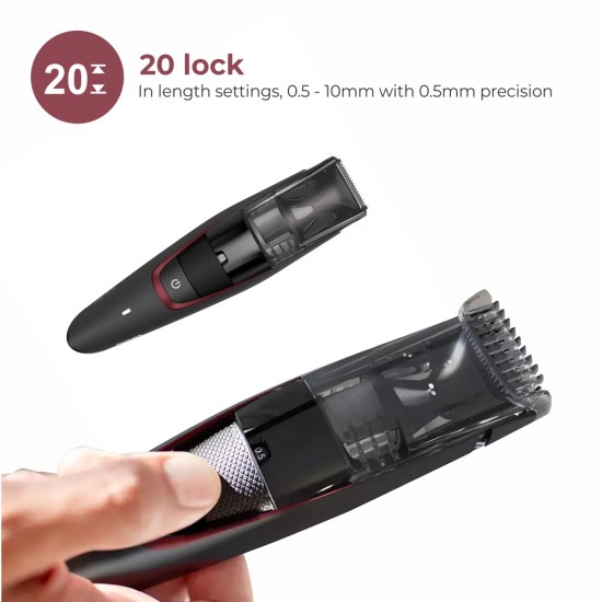 Philips BT7501/15 Cordless Vacuum Beard Trimmer For Man, Black
